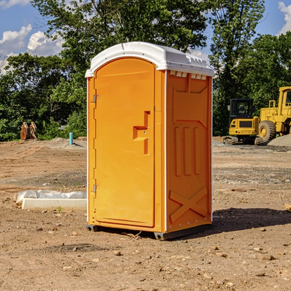 how often are the porta potties cleaned and serviced during a rental period in Yuba